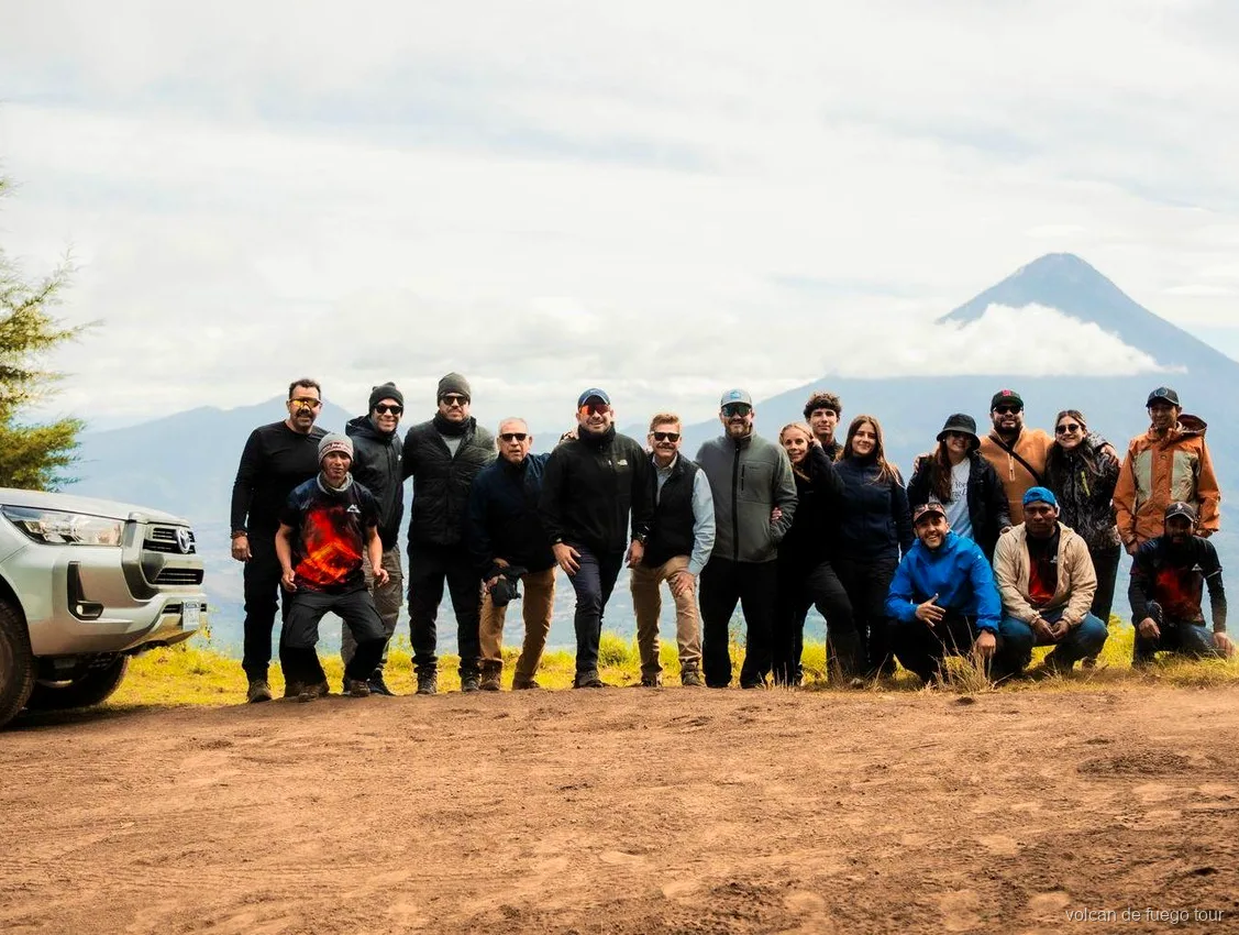 Private cabin at base camp on the Acatenango Fuego 4x4 small-group tour